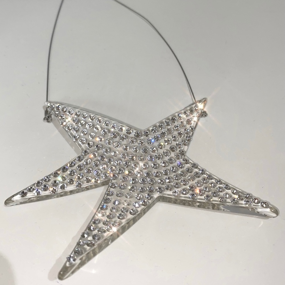 Acrylic Crystal Star Necklace Embellished With Genuine “Crystal Stone Elements”